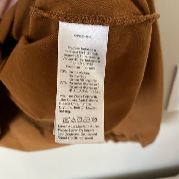 MADEWELL Brown Drop-Shoulder Bubble-Sleeve Tee Top Size Small - Picture 4 of 5